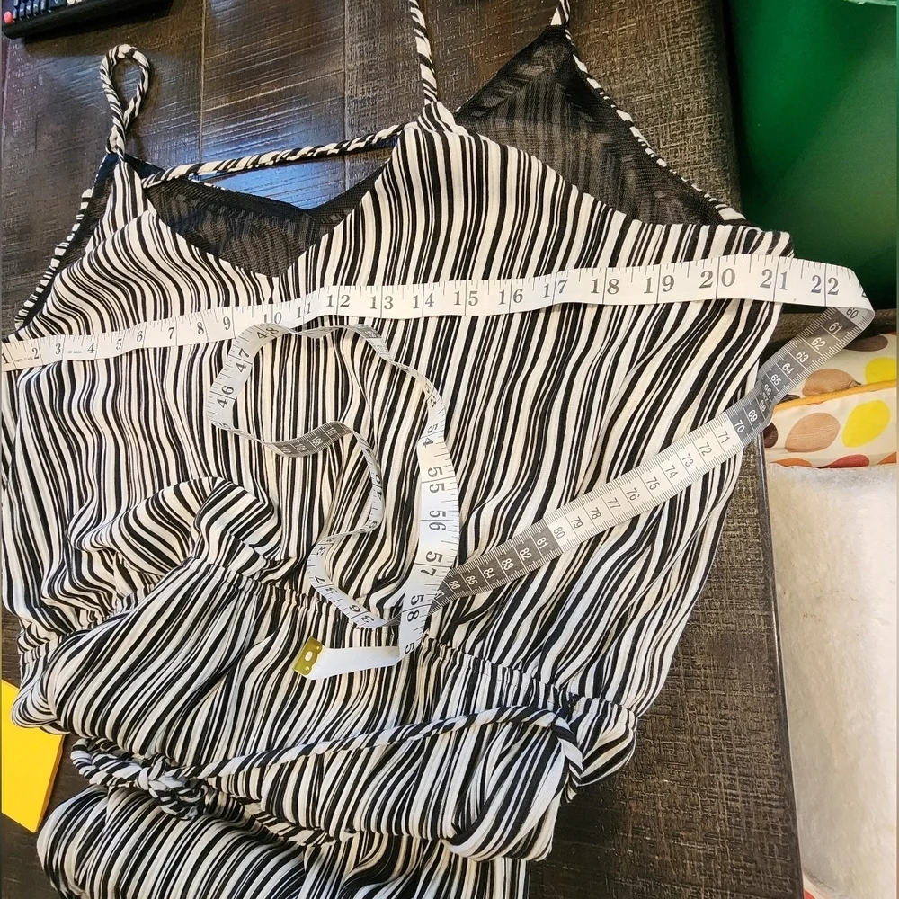 NWT'S Xhilaration Black and White Striped Jumpsuit